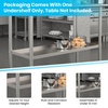 image:imageFlash Furniture Stainless Steel Adjustable Shelf  Adjustable Lower Shelf for 24 x 48 Stainless Steel Tables24 x 48