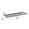 image:imageFlash Furniture Stainless Steel Adjustable Shelf  Adjustable Lower Shelf for 24 x 48 Stainless Steel Tables24 x 60