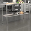 image:imageFlash Furniture Stainless Steel Adjustable Shelf  Adjustable Lower Shelf for 24 x 48 Stainless Steel Tables24 x 60