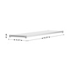 image:imageFlash Furniture Stainless Steel Adjustable Shelf  Adjustable Lower Shelf for 24 x 48 Stainless Steel Tables24 x 72