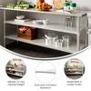 image:imageFlash Furniture Stainless Steel Adjustable Shelf  Adjustable Lower Shelf for 24 x 48 Stainless Steel Tables24 x 72