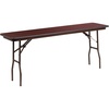 image:imageFlash Furniture 6 ft Laminate Folding Training Table Mahogany  Durable Construction Commercial Use