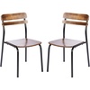 image:imageFlash Furniture Commercial Metal Dining Chair Antique Copper 2Pack  Black Metal FramesAntique Copper