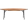 image:imageFlash Furniture Ginny 725 ft x 25 ft Serpentine Wood Folding Banquet Table  Durable Construction Commercial UseNatural