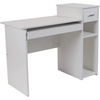 image:imageFlash Furniture Highland Park White Computer Desk with Shelves and Drawer  Sliding Keyboard Tray Storage Shelves Storage DrawerWhite