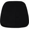 image:imageFlash Furniture Soft Black Fabric Chiavari Chair Cushion  Soft Fabric Hook and Loop Fastener Replacement CushionBlack