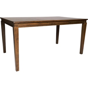 image:imageFlash Furniture 60 Solid Wood Dining Table Brown  Commercial Grade Water Resistant Finish Heavy Duty Construction