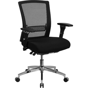 image:imageFlash Furniture HERCULES Series 247 Intensive Use 300 lb Rated Black Mesh Multifunction Ergonomic Office Chair with Seat Slider  Seat Slider Mesh Back 247 Intensive Use Multifunction 300 LBS Weight CapacityBlack FabricMesh