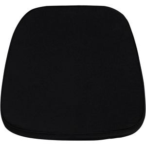 image:imageFlash Furniture Soft Black Fabric Chiavari Chair Cushion  Soft Fabric Hook and Loop Fastener Replacement CushionBlack