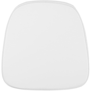 image:imageFlash Furniture Soft Black Fabric Chiavari Chair Cushion  Soft Fabric Hook and Loop Fastener Replacement CushionSnow White