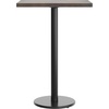 image:imageFlash Furniture Commercial 24x30 Tabletop and 18 Round Base Dark Brown  Bar Height Black Cast Iron Base AntiRust Indoor Use 18 Round BaseDark Brown TopBlack Base