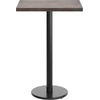 image:imageFlash Furniture Commercial 24x30 Tabletop and 18 Round Base Dark Brown  Bar Height Black Cast Iron Base AntiRust Indoor Use 18 Round BaseDark Brown TopBlack Base