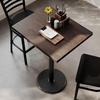 image:imageFlash Furniture Commercial 24x30 Tabletop and 18 Round Base Dark Brown  Bar Height Black Cast Iron Base AntiRust Indoor Use 18 Round BaseDark Brown TopBlack Base