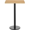 image:imageFlash Furniture Commercial 24x30 Tabletop and 18 Round Base Dark Brown  Bar Height Black Cast Iron Base AntiRust Indoor Use 18 Round BaseNatural TopBlack Base