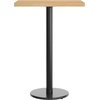 image:imageFlash Furniture Commercial 24x30 Tabletop and 18 Round Base Dark Brown  Bar Height Black Cast Iron Base AntiRust Indoor Use 18 Round BaseNatural TopBlack Base