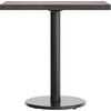 image:imageFlash Furniture Commercial 24x30 Tabletop and 18 Round Base Dark Brown  Dining Height Black Cast Iron Base AntiRust Indoor Use 18 Round BaseDark Brown TopBlack Base