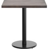 image:imageFlash Furniture Commercial 24x30 Tabletop and 18 Round Base Dark Brown  Dining Height Black Cast Iron Base AntiRust Indoor Use 18 Round BaseDark Brown TopBlack Base