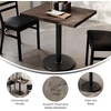 image:imageFlash Furniture Commercial 24x30 Tabletop and 18 Round Base Dark Brown  Dining Height Black Cast Iron Base AntiRust Indoor Use 18 Round BaseDark Brown TopBlack Base