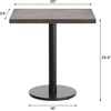 image:imageFlash Furniture Commercial 24x30 Tabletop and 18 Round Base Dark Brown  Dining Height Black Cast Iron Base AntiRust Indoor Use 18 Round BaseDark Brown TopBlack Base