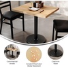 image:imageFlash Furniture Commercial 24x30 Tabletop and 18 Round Base Dark Brown  Dining Height Black Cast Iron Base AntiRust Indoor Use 18 Round BaseNatural TopBlack Base