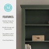 image:imageMartha Stewart Bedford Modular Fluted Storage Cabinet Fern Green Set of 2  Adjustable Shelf SoftClose Doors Brushed Stainless Steel Hardware Solid Wood Frame and LegsFern Green FrameGunmetal Hardware