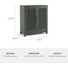 image:imageMartha Stewart Bedford Modular Fluted Storage Cabinet Fern Green Set of 2  Adjustable Shelf SoftClose Doors Brushed Stainless Steel Hardware Solid Wood Frame and LegsFern Green FrameGunmetal Hardware