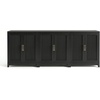 image:imageMartha Stewart Bedford Modular Fluted Storage Cabinet Fern Green Set of 2  Adjustable Shelf SoftClose Doors Brushed Stainless Steel Hardware Solid Wood Frame and LegsBlack FrameGold Hardware
