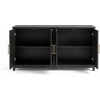 image:imageMartha Stewart Bedford Modular Fluted Storage Cabinet Fern Green Set of 2  Adjustable Shelf SoftClose Doors Brushed Stainless Steel Hardware Solid Wood Frame and LegsBlack FrameGold Hardware
