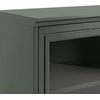 image:imageMartha Stewart Bedford Modular Fluted Storage Cabinet Fern Green Set of 2  Adjustable Shelf SoftClose Doors Brushed Stainless Steel Hardware Solid Wood Frame and LegsFern Green FrameGunmetal Hardware