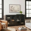 image:imageMartha Stewart Bedford Modular Fluted Storage Cabinet Fern Green Set of 2  Adjustable Shelf SoftClose Doors Brushed Stainless Steel Hardware Solid Wood Frame and LegsBlack FrameGold Hardware