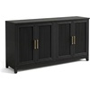 image:imageMartha Stewart Bedford Modular Fluted Storage Cabinet Fern Green Set of 2  Adjustable Shelf SoftClose Doors Brushed Stainless Steel Hardware Solid Wood Frame and LegsBlack FrameGold Hardware