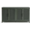 image:imageMartha Stewart Bedford Modular Fluted Storage Cabinet Fern Green Set of 2  Adjustable Shelf SoftClose Doors Brushed Stainless Steel Hardware Solid Wood Frame and LegsFern Green FrameGunmetal Hardware