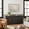 image:imageMartha Stewart Bedford Modular Fluted Storage Cabinet Fern Green Set of 2  Adjustable Shelf SoftClose Doors Brushed Stainless Steel Hardware Solid Wood Frame and LegsBlack FrameGold Hardware