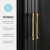 image:imageMartha Stewart Bedford Modular Fluted Storage Cabinet Fern Green Set of 2  Adjustable Shelf SoftClose Doors Brushed Stainless Steel Hardware Solid Wood Frame and LegsBlack FrameGold Hardware