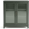 image:imageMartha Stewart Bedford Modular Fluted Storage Cabinet Fern Green Set of 2  Adjustable Shelf SoftClose Doors Brushed Stainless Steel Hardware Solid Wood Frame and LegsFern Green FrameGunmetal Hardware