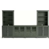 image:imageMartha Stewart Bedford Modular Fluted Storage Cabinet Fern Green Set of 2  Adjustable Shelf SoftClose Doors Brushed Stainless Steel Hardware Solid Wood Frame and LegsFern Green FrameGunmetal Hardware