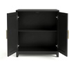 image:imageMartha Stewart Bedford Modular Fluted Storage Cabinet Fern Green Set of 2  Adjustable Shelf SoftClose Doors Brushed Stainless Steel Hardware Solid Wood Frame and LegsBlack FrameGold Hardware