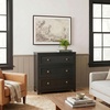 image:imageMartha Stewart Bedford Modular Fluted Storage Cabinet Fern Green Set of 2  Adjustable Shelf SoftClose Doors Brushed Stainless Steel Hardware Solid Wood Frame and LegsBlack FrameGold Hardware