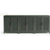 image:imageMartha Stewart Bedford Modular Fluted Storage Cabinet Fern Green Set of 2  Adjustable Shelf SoftClose Doors Brushed Stainless Steel Hardware Solid Wood Frame and LegsFern Green FrameGunmetal Hardware