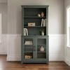image:imageMartha Stewart Bedford Modular Fluted Storage Cabinet Fern Green Set of 2  Adjustable Shelf SoftClose Doors Brushed Stainless Steel Hardware Solid Wood Frame and LegsFern Green FrameGunmetal Hardware