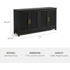 image:imageMartha Stewart Bedford Modular Fluted Storage Cabinet Fern Green Set of 2  Adjustable Shelf SoftClose Doors Brushed Stainless Steel Hardware Solid Wood Frame and LegsBlack FrameGold Hardware