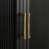 image:imageMartha Stewart Bedford Modular Fluted Storage Cabinet Fern Green Set of 2  Adjustable Shelf SoftClose Doors Brushed Stainless Steel Hardware Solid Wood Frame and LegsBlack FrameGold Hardware