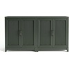 image:imageMartha Stewart Bedford Modular Fluted Storage Cabinet Fern Green Set of 2  Adjustable Shelf SoftClose Doors Brushed Stainless Steel Hardware Solid Wood Frame and LegsFern Green FrameGunmetal Hardware