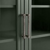 image:imageMartha Stewart Bedford Modular Fluted Storage Cabinet Fern Green Set of 2  Adjustable Shelf SoftClose Doors Brushed Stainless Steel Hardware Solid Wood Frame and LegsFern Green FrameGunmetal Hardware