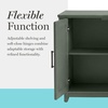 image:imageMartha Stewart Bedford Modular Fluted Storage Cabinet Fern Green Set of 2  Adjustable Shelf SoftClose Doors Brushed Stainless Steel Hardware Solid Wood Frame and LegsFern Green FrameGunmetal Hardware