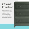 image:imageMartha Stewart Bedford Modular Fluted Storage Cabinet Fern Green Set of 2  Adjustable Shelf SoftClose Doors Brushed Stainless Steel Hardware Solid Wood Frame and LegsFern Green FrameGunmetal Hardware