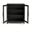 image:imageMartha Stewart Bedford Modular Fluted Storage Cabinet Fern Green Set of 2  Adjustable Shelf SoftClose Doors Brushed Stainless Steel Hardware Solid Wood Frame and LegsBlack FrameGold Hardware