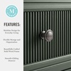 image:imageMartha Stewart Bedford Modular Fluted Storage Cabinet Fern Green Set of 2  Adjustable Shelf SoftClose Doors Brushed Stainless Steel Hardware Solid Wood Frame and LegsFern Green FrameGunmetal Hardware