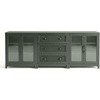 image:imageMartha Stewart Bedford Modular Fluted Storage Cabinet Fern Green Set of 2  Adjustable Shelf SoftClose Doors Brushed Stainless Steel Hardware Solid Wood Frame and LegsFern Green FrameGunmetal Hardware