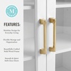 image:imageMartha Stewart Bedford Modular Shaker Cabinet and Hutch Bedford Gray  Adjustable Cabinet Shelf SoftClose Glass Doors Brushed Stainless Steel Hardware 2 Hutch ShelvesWhite FrameGold Hardware